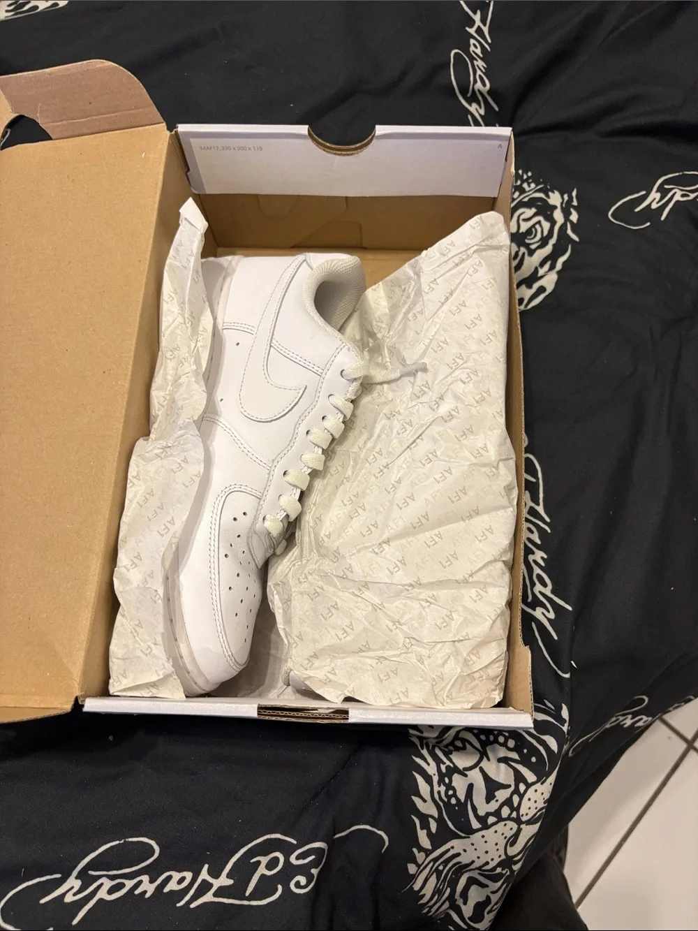 Nike White AF1 sneakers size 8